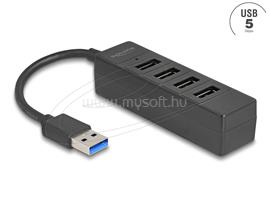 DELOCK USB Hub 4 porttal USB 5 Gbps 4 x A-típusú USB csatlakozóval fekete DL64350 small