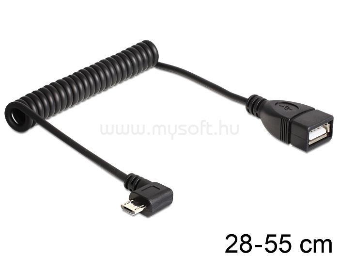 DELOCK USB mikro-B apa forgatott > USB 2.0-A anya OTG csavaros kábel