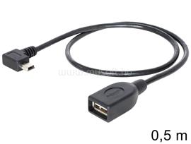 DELOCK USB mini apa forgatott > USB 2.0-A anya OTG kábel, 50 cm DL83356 small