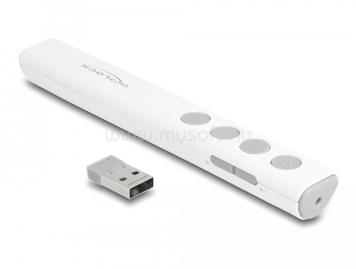 DELOCK USB-s lézermutató (fehér)