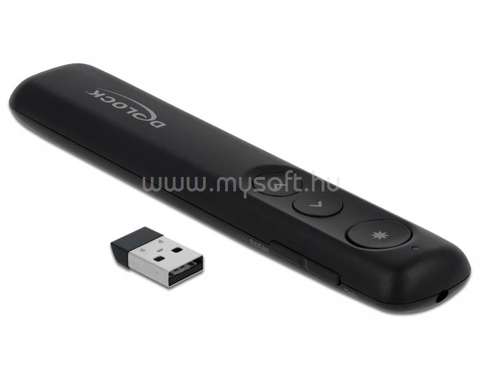 DELOCK USB-s lézermutató (fekete)