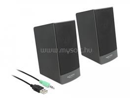 DELOCK USB sztereo 2.0 hangfal 3,5 mm-es sztereo jack apával és USB táppal DL27001 small