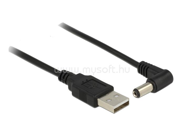 DELOCK USB tápkábel > DC 5.5 x 2.1 mm apa 90  1.5 m