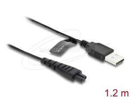 DELOCK USB töltőkábel 5 V elektromos borotvákhoz   kompatibilis Remington HC4250, MB4200, MB6850, XR1330 sorozattal   borotvatöltő cserekábel, 1,2 m DL90985 small