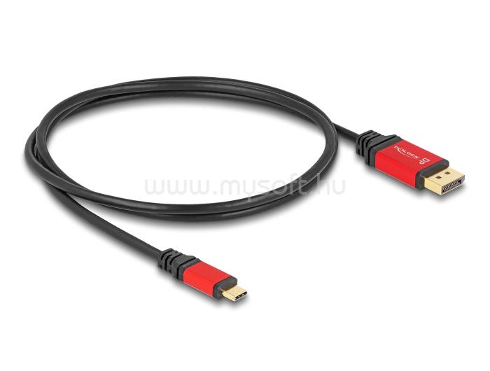 DELOCK USB Type-C - DisplayPort kábel (DP Alt Mode) 8K 30 Hz-hez HDR funkcióval 1 m piros