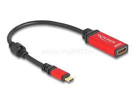 DELOCK USB Type-C - HDMI adapter (DP Alt Mode) 8K 60 Hz-hez HDR funkcióval piros DL60053 small