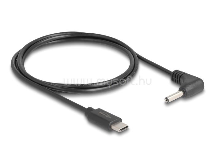 DELOCK USB Type-C  tápkábel - DC 3,5 x 1,35 mm méretű apa hajlított 1,5 m