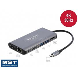 DELOCK USB Type-C docking station 4K HDMI, DP, USB 3.0, SD kártyaolvasó, LAN, PD 3.0 DL87683 small