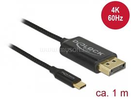 DELOCK USB Type-C koax kábel DisplayPort-hoz (DP Alt Mode) 4K 60 Hz 1 m DL83709 small