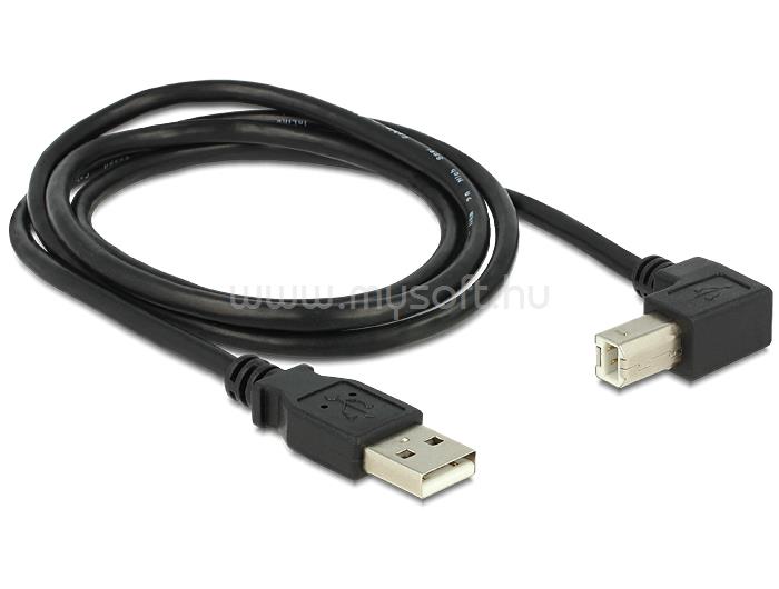 DELOCK USB2.0 kábel USB A dugó - USB B 90 dugó csatlakozókkal, 1m
