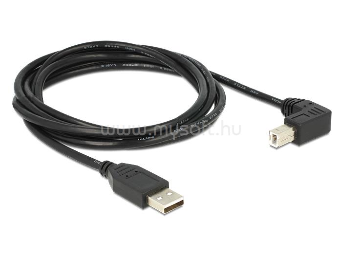 DELOCK USB2.0 kábel USB A dugó - USB B 90 dugó csatlakozókkal, 2m