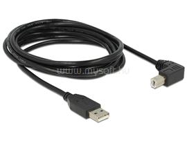 DELOCK USB2.0 kábel USB A dugó - USB B 90 dugó csatlakozókkal, 3m DL83529 small