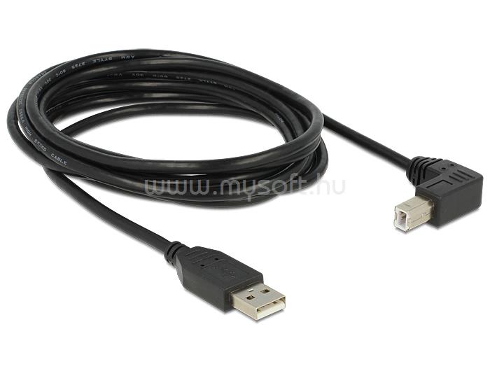 DELOCK USB2.0 kábel USB A dugó - USB B 90 dugó csatlakozókkal, 3m
