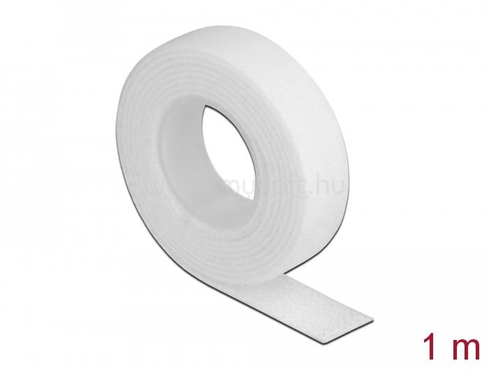 DELOCK Velcro fehér ragasztószalag guriga Hx 1 m x Sz 13 mm