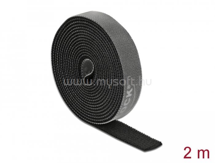 DELOCK Velcro fekete ragasztószalag guriga Hx 2 m x Sz 15 mm