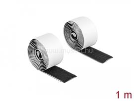 DELOCK Velcro öntapadó tépőzáras szalag-szett, H 1 m és Sz 25 mm (fekete) DL19060 small