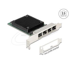 DELOCK Vezérlőkártya - 88601 (PCI Express kártya x4 > 2,5 Gigabit LAN 4 x RJ45 RTL8125) DL88601 small