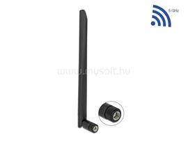 DELOCK WLAN 802.11 ac/ax/a antenna RP-SMA apa 5 dBi 20 cm hosszú kétirányú billenő csatlakozással ha DL12637 small