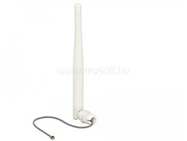 DELOCK WLAN 802.11 b/g/n Antenna MHF dugó 3 dBi irányított, 1.13 12 cm, flexibilis, klipsz (fehér) DL89619 small