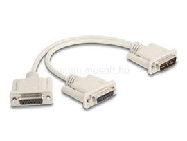 DELOCK Y osztott kábeles adapter D-Sub 15 tűs apa - 2 x D-Sub 15 tűs anya csavarokkal 30 cm DL65833 small