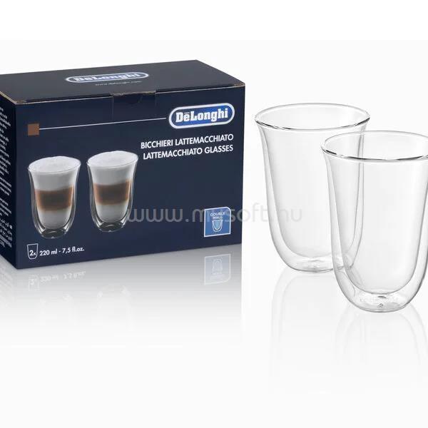 DELONGHI DLSC312 330ML üveg latte macchiato pohár 2db-os
