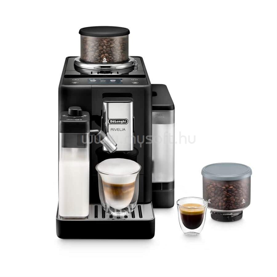 DELONGHI Rivelia EXAM440.55.B LatteCrema automata tejtartályos kávéfőző (fekete)