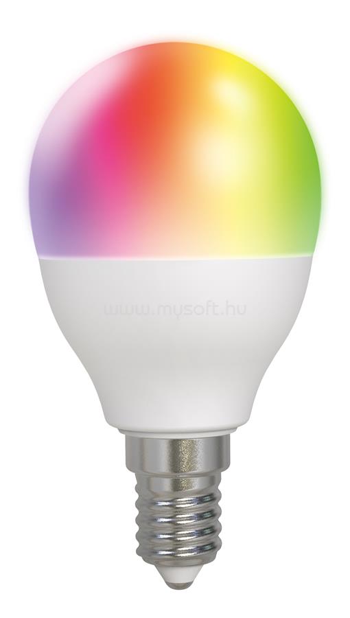 DELTACO SMART HOME SH-LE14G45RGB WiFi, G45, E14, 5W, RGB, fehér, szabályozható Izzó