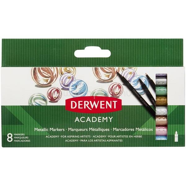 DERWENT Academy 8db-os metál színű filckészlet