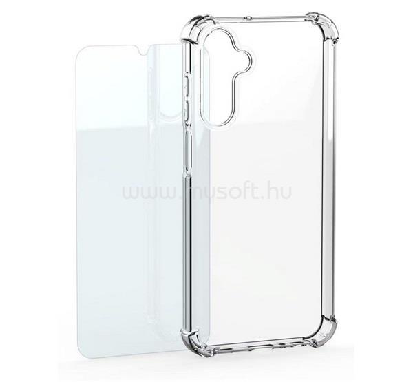 DESIGNED FOR SAMSUNG Samsung S26 Designed for SAMSUNG műanyag telefonvédő ütésállóság, légpárnás sarok + képernyővédő üveg, ÁTLÁTSZÓ
