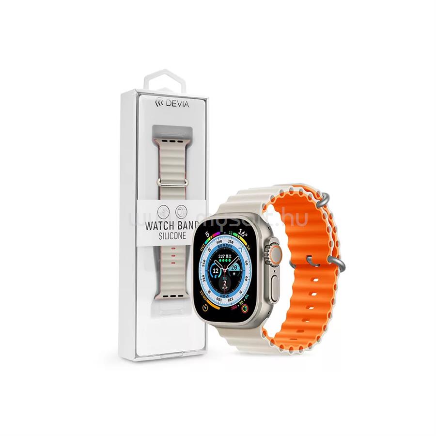 DEVIA APPLE WATCH SZILIKON SPORT SZÍJ - DELUXE SERIES SPORT6 SILICONE TWO-TONE WATCH BAND - 38/40/41 MM (STARLIGHT/O.)
