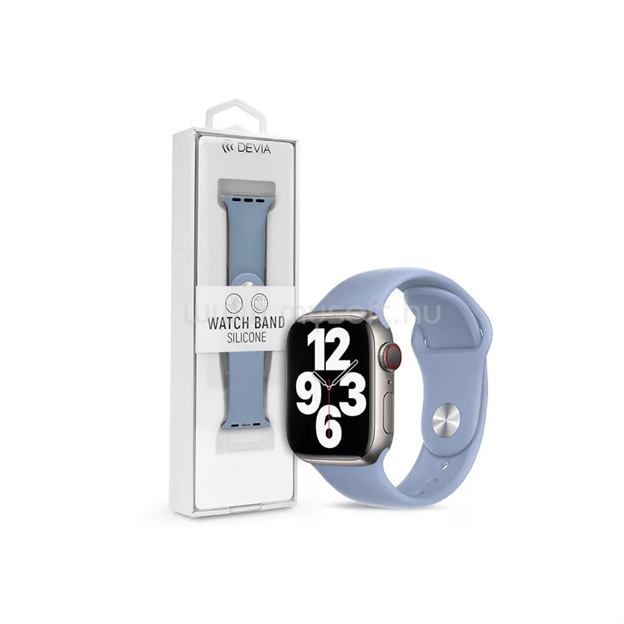 DEVIA APPLE WATCH SZILIKON SPORT SZÍJ - SILICONE DELUXE SERIES SPORT WATCH BAND - 38/40/41 MM (kék)