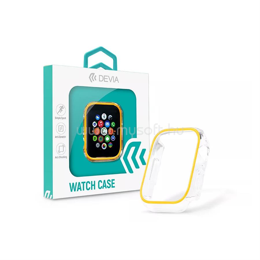 DEVIA APPLE WATCH SZILIKON VÉDŐTOK - LUMINOUS SERIES SHOCKPROOF CASE FOR IWATCH - 40 MM (GOLDEN)