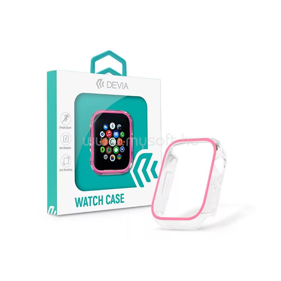 DEVIA APPLE WATCH SZILIKON VÉDŐTOK - LUMINOUS SERIES SHOCKPROOF CASE FOR IWATCH - 40 MM (PEACH)