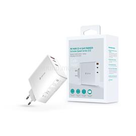 DEVIA GAN HÁLÓZATI TÖLTŐ ADAPTER USB + 2XTYPE-C BEMENETTEL 140W (fehér) ST366147 small