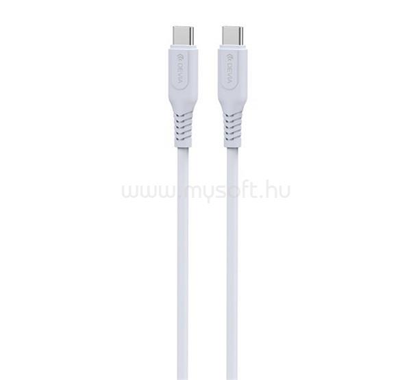 DEVIA DEVIA GRS EC636 adatkábel Type-C - Type-C, 100cm, FEHÉR