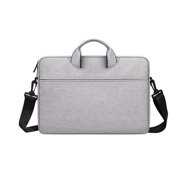 DEVIA JUSTYLE kézitáska álló LAPTOP/NOTEBOOK/TABLET univerzális, 13-14.2" méret, SÖTÉTSZÜRKE