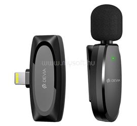 DEVIA iPhone 14 Plus / 14 Pro Max / 14 Pro KINTONE bluetooth mikrofon lightning, LAVALIER csíptethető, FEKETE ST382444 small
