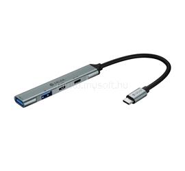 DEVIA DEVIA LITE1 EC707 Type-C HUB 4in1 aktív, 2 USB+2 Type-C aljzat, SÖTÉTSZÜRKE ST129412 small