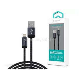 DEVIA iPhone 14 Plus / 14 Pro Max / 14 Pro GRACIOUS adatkábel USB - lightning, 100cm, FEKETE ST108035 small
