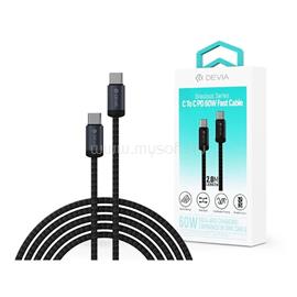DEVIA ST108066 Gracious Series 60W PD Type-C/Type-C fekete 2m adat- és töltőkábel ST108066 small