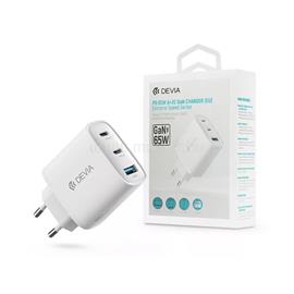 DEVIA ST111615 Extreme Speed Series 65W 2xUSB C/USB hálózati adapter (fehér) ST111615 small