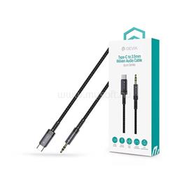DEVIA ST111943 iPure Series Woven 1m AUX 3,5mm jack - Type-C fekete audio kábel ST111943 small