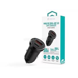 DEVIA SMART MINI autós töltő USB+Type-C aljzat 30W, PD gyorstöltő 3.0, FEHÉR ST112421 small
