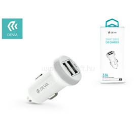 DEVIA ST330810 Smart dual port USB 3.1A/2xUSB kimenettel fehér autós töltő ST330810 small