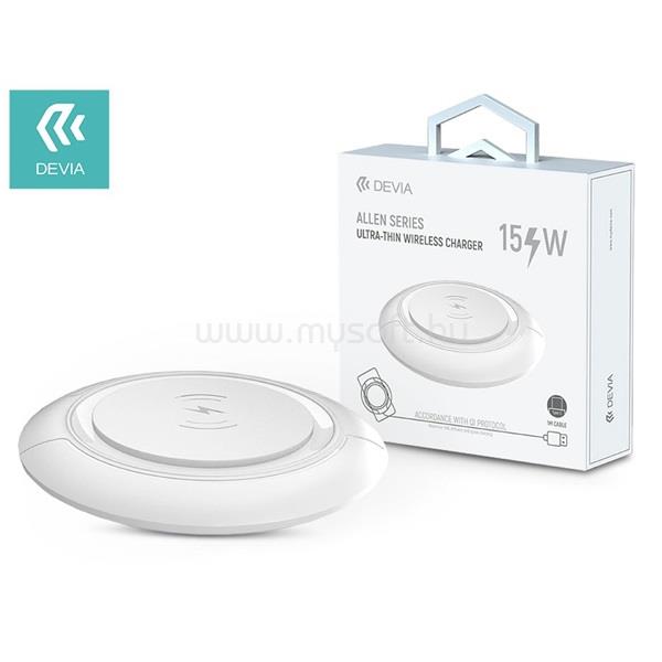 DEVIA DEVIA ALLEN asztali töltő 15W, wireless, FEHÉR