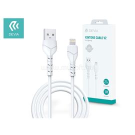DEVIA iPhone 14 Plus / 14 Pro Max / 14 Pro KINTONE adatkábel USB - lightning, 100cm, FEHÉR ST348686 small