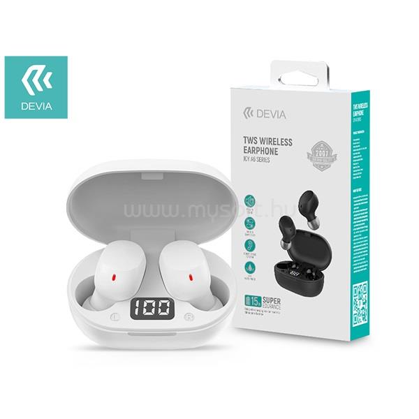 DEVIA ST351020 Bluetooth v5.0 Joy A6 Series TWS with Charging Case sztereó headset (fekete)