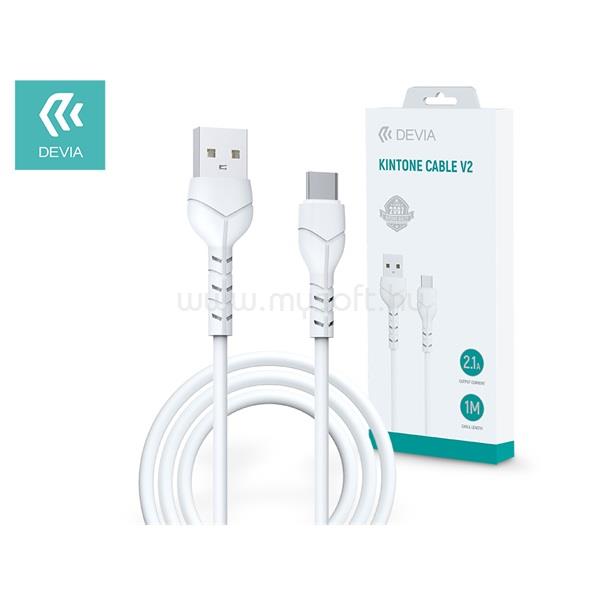 DEVIA ST351136 Kintone V2 Series 1m 2,1A USB-C - USB-A adat- és töltőkábel