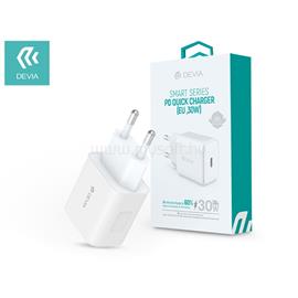 DEVIA ST354861 Type-C bemenettel - 30W - Smart PD3.0 Quick Charger hálózati töltő adapter ST354861 small