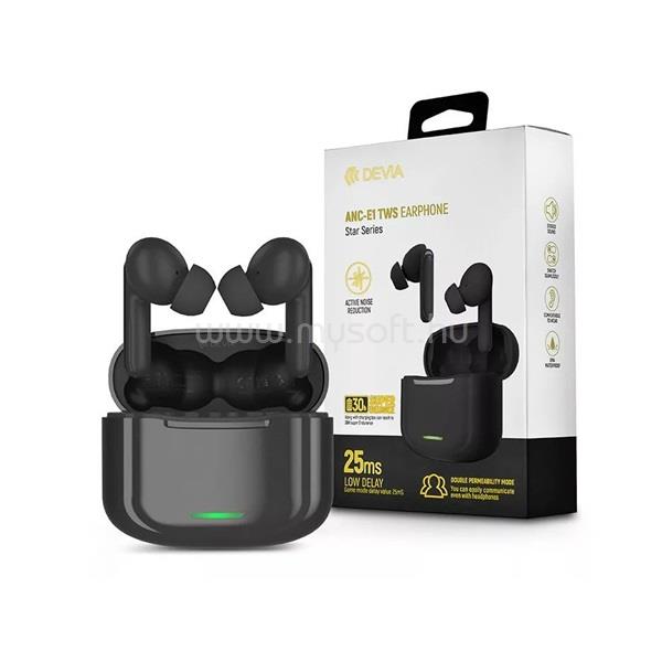 DEVIA ST359552 ANC-E1 Bluetooth True Wireless sztereó fülhallgató (fekete)